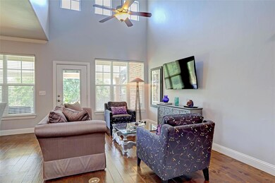 Hardwood floors add warmth and sophistication.