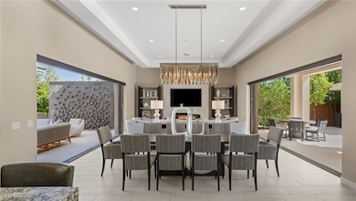 Dual pocket doors on both sides of family room / dining area