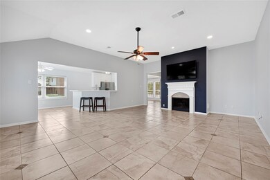 Open-concept layout with a view into the kitchen