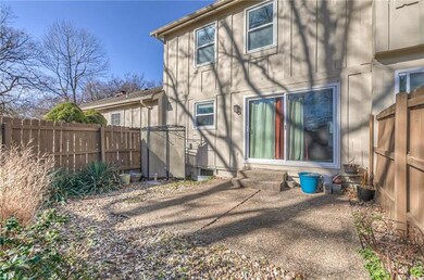 The patio is on the east side of the house. This i