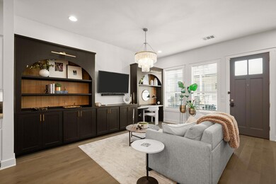 Living room featuring wood finished floors, healt