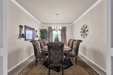 The formal dining room offer enough space for an oversized table. This room can be closed off with the double doors and serve as an office, playroom or flex space as well!