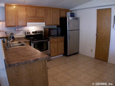 Kitchen Formica countertops and vinyl flooring