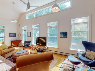 Library w/double sided fireplace