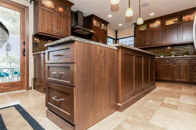 Notice the pull out cabinet for additional counter