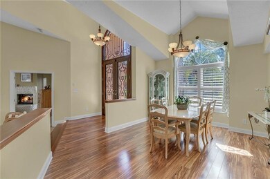 Natural light flows into the dining room.