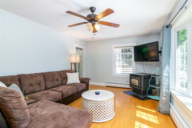 With a Harmon pellet stove to keep you warm and toasty in the winter.