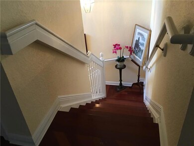 Staircase with wood floors