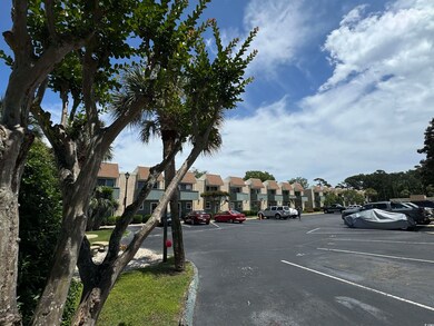 Uncovered parking lot with a residential view