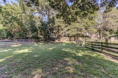 Fenced dog run