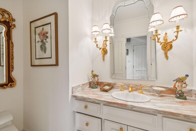 Classy entry hall powder room
