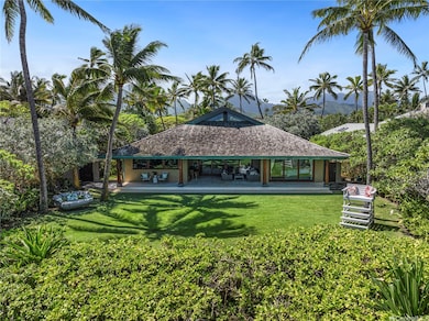 One level beachfront home