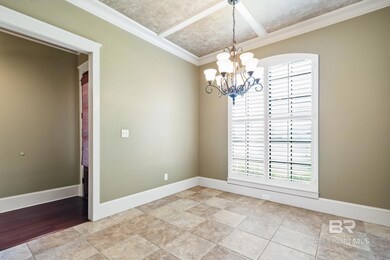 Dining Area with Coffered Ceiling