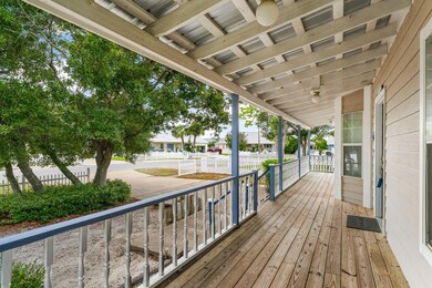 Toward the street the porch