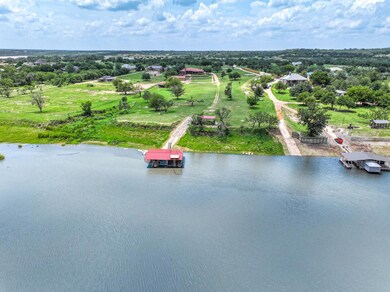Bird's eye view of a nearby body of water and a t