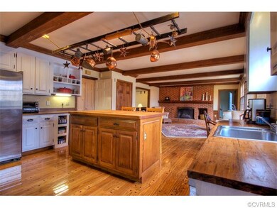 Rustic Kitchen is open to Family Room.