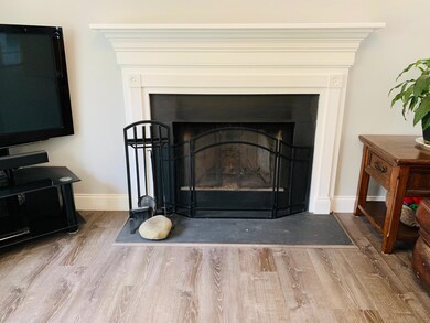 Wood burning fireplace
