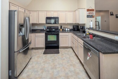 Kitchen with bar
