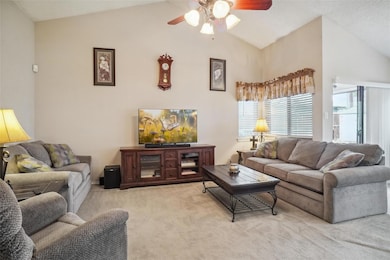 Living Room with Vaulted ceiling