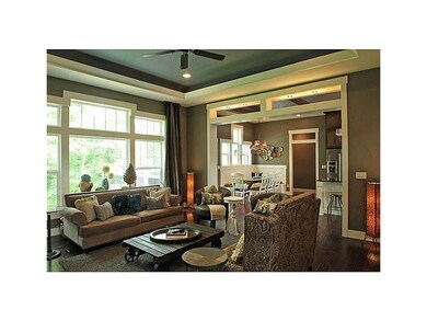 . Massive window providing a wooded view provides 