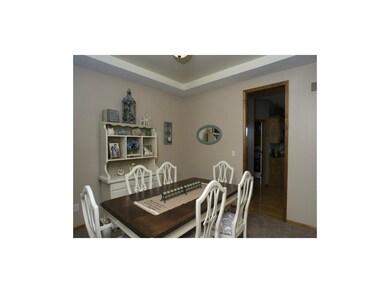 Door conveniently leads to kitchen
