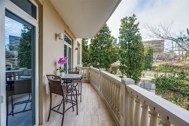 Large terrace with stone finishes.