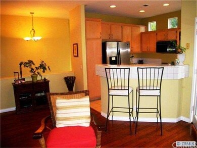 view into kitchen