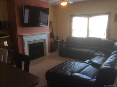 Gas log fireplace in Great Room.  Warm colors on w