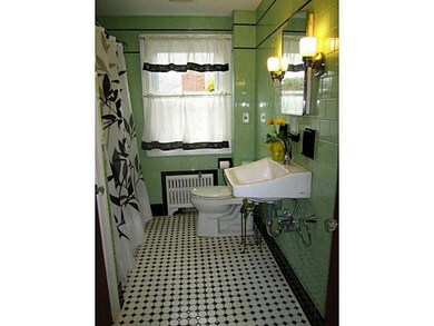 Bathroom. Wide door and raised sink.Perfect tile w