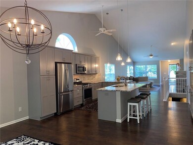 Granite counters and custom cabinetry