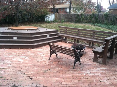 Backyard patio area