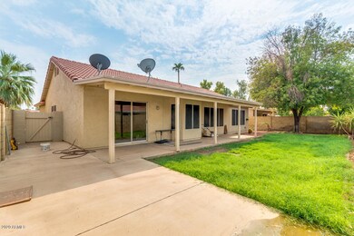 covered Patio & Grass in Backyard