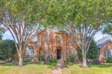 Mature trees with drought-resistant landscaping ad