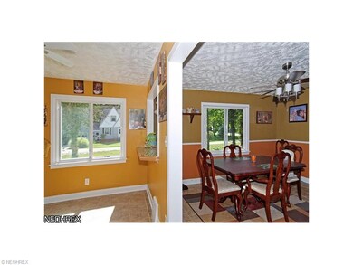 Wall pass-through between kitchen and dining room.