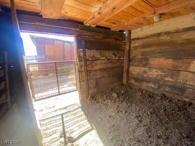 View of horse barn