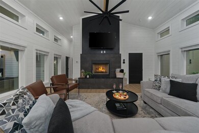 Living room featuring hardwood / wood-style floors