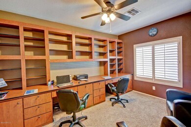 Office with Dual Desks & Book Shelves