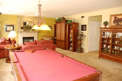 Family room with fireplace