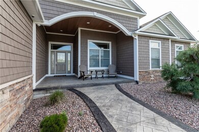 Beautiful entry porch with wood ceiling