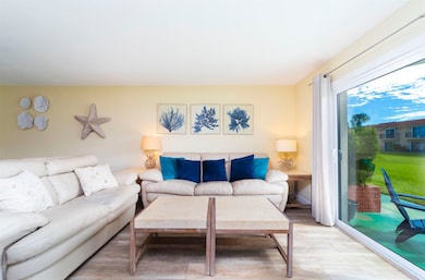 Living room with wood finished floors
