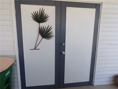 Double doors entrance into shed