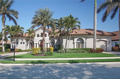 Mediterranean / spanish-style house with a front lawn