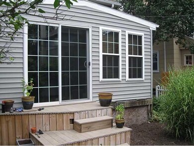 Exterior Back The back steps are made out of compo