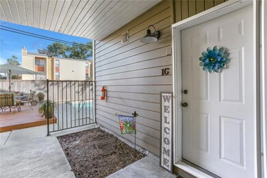 Front door, close to pool