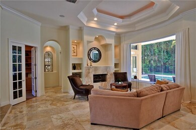 Family room w marble flooring
