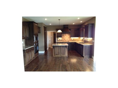 Granite counter tops and island.