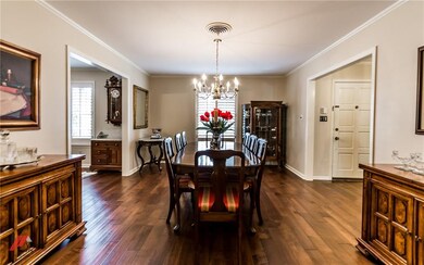 Formal dining room located off the entry