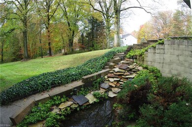 Outdoor waterfall.