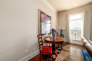 Breakfast area off living room.