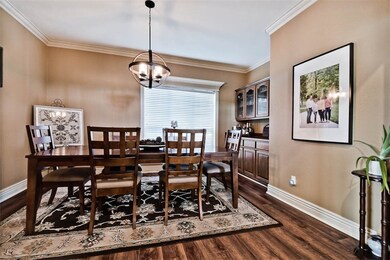 Formal Dining Room with Warmly Wooded Built-in Buffet and plenty of space to Gather & Connect with Family & Friends Alike...